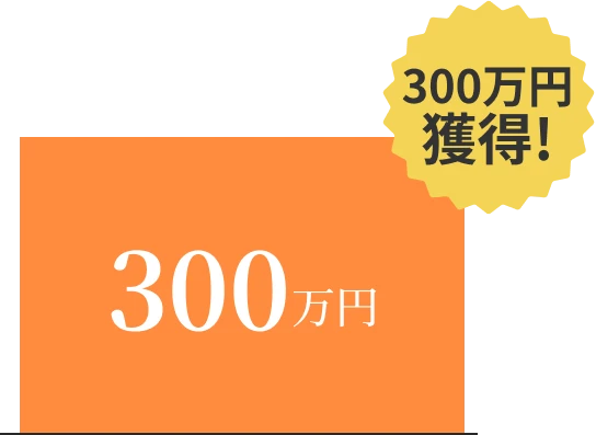 交通事故の賠償金が保険会社提示額0万円から300万円を獲得し、解決額300万円になったグラフ